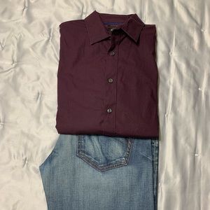 Slim fit button down